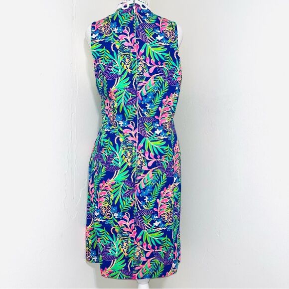 Lilly Pulitzer Alexa Stretch Shift Dress Borealis Blue How You like Me Prowl 14 - Picture 4 of 10
